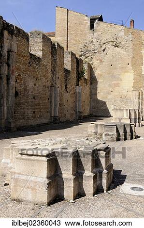 Stock Image - "Ruins of ancient Abbey of Cluny, Saone et Loire, Burgundy, France, Europe". Fotosearch
