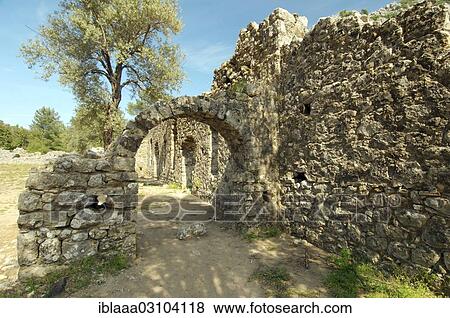 "Ruins of ancient city of Olympos, Lycia, Turkey, Asia" View Large Photo Image Stock Photo - "Ruins of ancient city of Olympos, Lycia, Turkey, Asia". Fotosearch