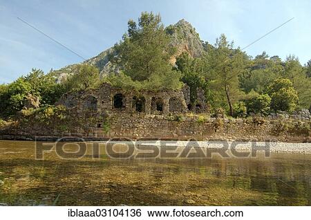 "Ruins of ancient city of Olympos, Lycia, Turkey, Asia" View Large Photo Image Stock Photograph - "Ruins of ancient city of Olympos, Lycia, Turkey, Asia". Fotosearch