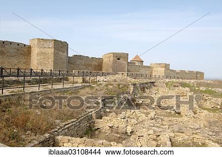 "Ruins of antique Tyras, next to the mediaeval walls of Maurocastrum, Tyras, Bilhorod-Dnistrovskyi, Odessa Oblast, Ukraine, Europe" View Large Photo Image Picture - "Ruins of antique Tyras, next to the mediaeval walls of Maurocastrum, Tyras, Bilhorod-Dnistrovskyi, Odessa Oblast, Ukraine, Europe". Fotosearch