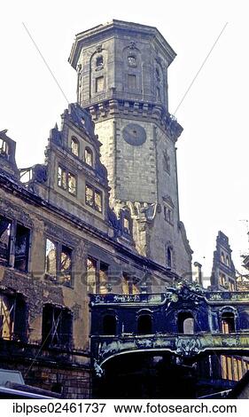 "Ruins of Dresden Castle, bridge to Hofkirche, Church of the Royal Court of Saxony, historic town centre of Dresden, in April 1985, Saxony, GDR, German Democratic Republic, Europe" View Large Photo Image Stock Photo - "Ruins of Dresden Castle, bridge to Hofkirche, Church of the Royal Court of Saxony, historic town centre of Dresden, in April 1985, Saxony, GDR, German Democratic Republic, Europe". Fotosearch