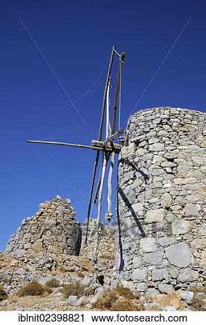 "Ruins of old windmills, Ambelos Pass, Lassithi plateau, Crete, Greece, Europe" View Large Photo Image Stock Image - "Ruins of old windmills, Ambelos Pass, Lassithi plateau, Crete, Greece, Europe". Fotosearch