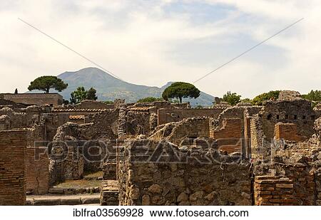 "Ruins of Pompeii in front of Mount Vesuvius, Pompeji, Campania, Italy, Europe" View Large Photo Image Stock Photo - "Ruins of Pompeii in front of Mount Vesuvius, Pompeji, Campania, Italy, Europe". Fotosearch