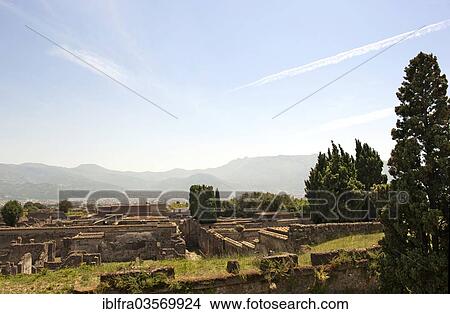 "Ruins of Pompeii in front of the Monti Lattari mountain range, Pompeji, Campania, Italy, Europe" View Large Photo Image Picture - "Ruins of Pompeii in front of the Monti Lattari mountain range, Pompeji, Campania, Italy, Europe". Fotosearch