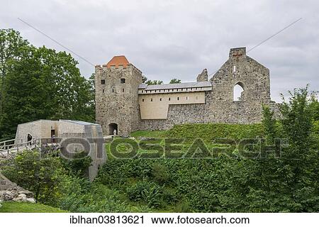 "Ruins of Sigulda Castle, Latvia, Europe" View Large Photo Image Stock Image - "Ruins of Sigulda Castle, Latvia, Europe". Fotosearch
