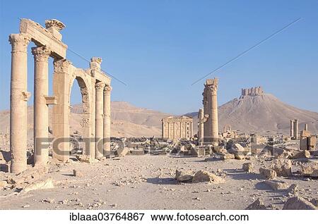 "Ruins of the ancient city of Palmyra in the morning light, UNESCO World Heritage Site, Palmyra, Tadmur, Palmyra District, Homs Governorate, Syria, Asia" View Large Photo Image Stock Photo - "Ruins of the ancient city of Palmyra in the morning light, UNESCO World Heritage Site, Palmyra, Tadmur, Palmyra District, Homs Governorate, Syria, Asia". Fotosearch