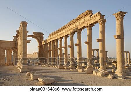 "Ruins of the ancient city of Palmyra in the morning light, Palmyra District, Homs Governorate, Syria, Asia" View Large Photo Image Stock Photograph - "Ruins of the ancient city of Palmyra in the morning light, Palmyra District, Homs Governorate, Syria, Asia". Fotosearch