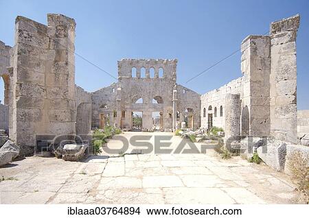 Picture - "Ruins of the Church of Saint Simeon Stylites, near Aleppo, Syria, Asia". Fotosearch