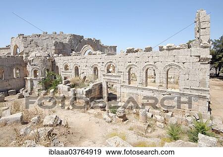 "Ruins of the Church of Saint Simeon Stylites, near Aleppo, Syria, Asia" View Large Photo Image Stock Photo - "Ruins of the Church of Saint Simeon Stylites, near Aleppo, Syria, Asia". Fotosearch