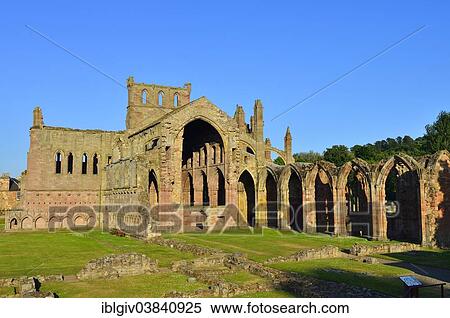 "Ruins of the Cistercian monastery of Melrose Abbey, 12th century, Melrose, Scottish Borders, Scotland, United Kingdom, Europe" View Large Photo Image Stock Photography - "Ruins of the Cistercian monastery of Melrose Abbey, 12th century, Melrose, Scottish Borders, Scotland, United Kingdom, Europe". Fotosearch