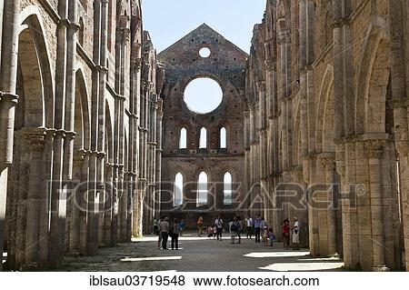 "Ruins of the former Cistercian abbey Abbazia San Galgano, Chiusdino, Tuscany, Italy, Europe" View Large Photo Image Stock Photo - "Ruins of the former Cistercian abbey Abbazia San Galgano, Chiusdino, Tuscany, Italy, Europe". Fotosearch