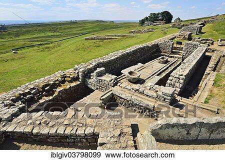 "Ruins of the Roman fort with the associated campsite, Housesteads Roman Fort, Haydon Bridge, Hexham, Northumberland, England, United Kingdom, Europe" View Large Photo Image Stock Photo - "Ruins of the Roman fort with the associated campsite, Housesteads Roman Fort, Haydon Bridge, Hexham, Northumberland, England, United Kingdom, Europe". Fotosearch