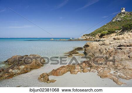 "Ruins of the Saracen tower on the beach of Cala Porto Giunco, Capo Cabonara, Villasimius, Sarrabus, Province of Cagliari, Sardinia, Italy, Europe" View Large Photo Image Stock Photo - "Ruins of the Saracen tower on the beach of Cala Porto Giunco, Capo Cabonara, Villasimius, Sarrabus, Province of Cagliari, Sardinia, Italy, Europe". Fotosearch