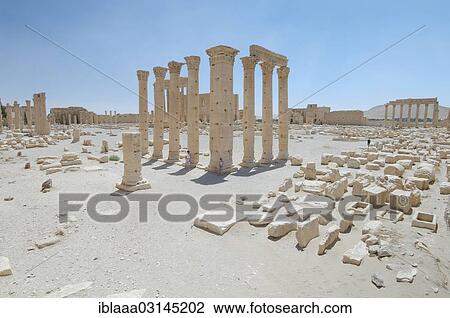 "Ruins of the Temple of Bel in the ancient city of Palmyra, Tadmur, Palmyra District, Homs Governorate, Syria, Asia" View Large Photo Image Stock Image - "Ruins of the Temple of Bel in the ancient city of Palmyra, Tadmur, Palmyra District, Homs Governorate, Syria, Asia". Fotosearch