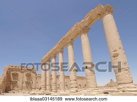 "Ruins of the Temple of Bel in the ancient city of Palmyra, Tadmur, Palmyra District, Homs Governorate, Syria, Asia" View Large Photo Image Stock Photo - "Ruins of the Temple of Bel in the ancient city of Palmyra, Tadmur, Palmyra District, Homs Governorate, Syria, Asia". Fotosearch