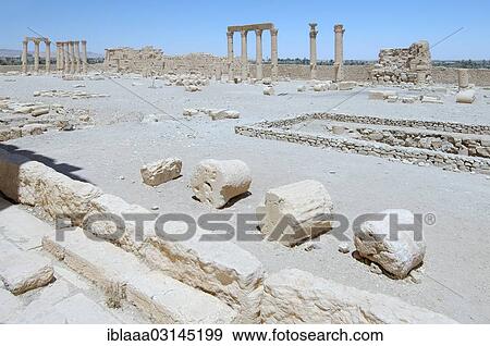 "Ruins of the Temple of Bel in the ancient city of Palmyra, Tadmur, Palmyra District, Homs Governorate, Syria, Asia" View Large Photo Image Stock Photo - "Ruins of the Temple of Bel in the ancient city of Palmyra, Tadmur, Palmyra District, Homs Governorate, Syria, Asia". Fotosearch