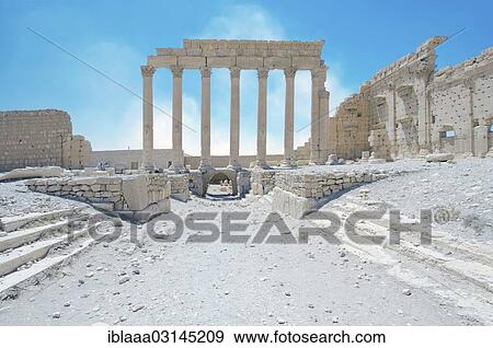 "Ruins of the Temple of Bel in the ancient city of Palmyra, Tadmur, Palmyra District, Homs Governorate, Syria, Asia" View Large Photo Image Stock Photo - "Ruins of the Temple of Bel in the ancient city of Palmyra, Tadmur, Palmyra District, Homs Governorate, Syria, Asia". Fotosearch