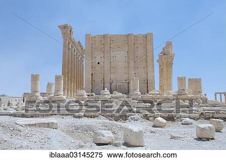 "Ruins of the Temple of Bel in the ancient city of Palmyra, Tadmur, Palmyra District, Homs Governorate, Syria, Asia" View Large Photo Image Stock Photography - "Ruins of the Temple of Bel in the ancient city of Palmyra, Tadmur, Palmyra District, Homs Governorate, Syria, Asia". Fotosearch