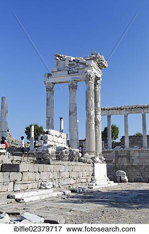 "Ruins of the Temple of Trajan, Trajaneum, Pergamum, Pergamon, Bergama, Izmir, Turkey, Asia" View Large Photo Image Stock Photo - "Ruins of the Temple of Trajan, Trajaneum, Pergamum, Pergamon, Bergama, Izmir, Turkey, Asia". Fotosearch