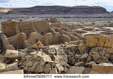 "Ruins of the walls of the historic Anasazi settlement, Pueblo Bonito Great House, 850-1250 A. D, Chaco Culture National Historical Park, Nagaezi, New Mexico, United States, North America" View Large Photo Image Stock Image - "Ruins of the walls of the historic Anasazi settlement, Pueblo Bonito Great House, 850-1250 A. D, Chaco Culture National Historical Park, Nagaezi, New Mexico, United States, North America". Fotosearch