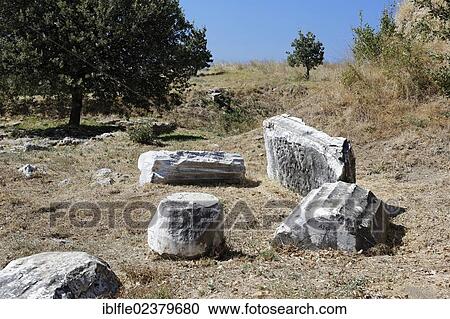 Stock Image - "Ruins of Troy, Truva, Canakkale, Marmara, Turkey, Asia". Fotosearch