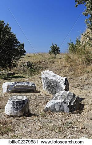 Stock Image - "Ruins of Troy, Truva, Canakkale, Marmara, Turkey, Asia". Fotosearch