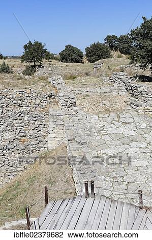 Stock Image - "Ruins of Troy, Truva, Canakkale, Marmara, Turkey, Asia". Fotosearch