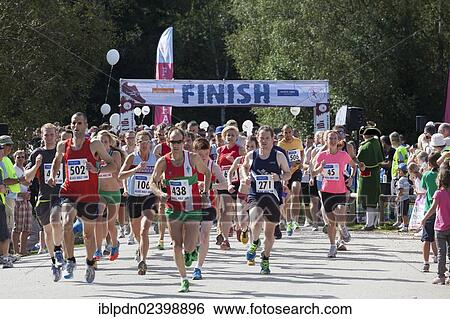 "Runners starting the 10k and 5k run at Alice Holt Forest with Finish sign, Bucks Horn Oak, Hampshire, England, United Kingdom, Europe" View Large Photo Image Stock Photograph - "Runners starting the 10k and 5k run at Alice Holt Forest with Finish sign, Bucks Horn Oak, Hampshire, England, United Kingdom, Europe". Fotosearch