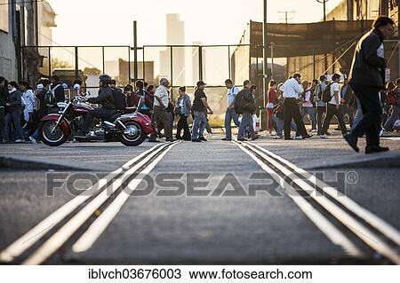 Stock Image - "Rush hour in Buenos Aires, at the station Av Dr Jose Maria Ramos Mejia, Buenos Aires, Buenos Aires Province, Argentina, South America". Fotosearch