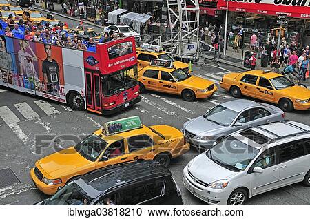 "Rush hour, taxis in Times Square, Midtown, Manhattan, New York City, USA" View Large Photo Image Stock Image - "Rush hour, taxis in Times Square, Midtown, Manhattan, New York City, USA". Fotosearch