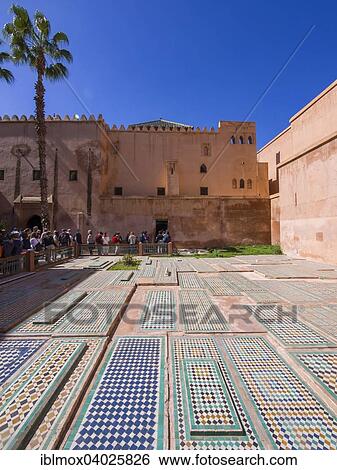 Stock Photograph - "Saadian Tombs, cemetery, Medina, Marrakech, Marrakech-Tensift-El Haouz, Morocco, Africa". Fotosearch