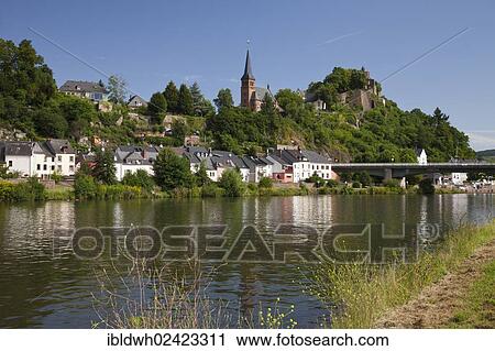 Saar banks with city view and Saarburg castle ruins, Saarburg, Saar river, Rhineland-Palatinate, Germany, Europe, PublicGround, Europe View Large Photo Image Stock Image - Saar banks with city view and Saarburg castle ruins, Saarburg, Saar river, Rhineland-Palatinate, Germany, Europe, PublicGround, Europe. Fotosearch