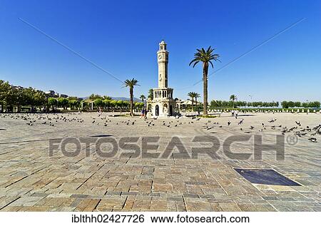 "Saat Kulesi, clock tower, on Konak Square in Izmir, Turkey, Asia,, Asia" View Large Photo Image Stock Photograph - "Saat Kulesi, clock tower, on Konak Square in Izmir, Turkey, Asia,, Asia". Fotosearch