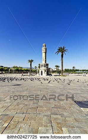 "Saat Kulesi, clock tower, on Konak Square in Izmir, Turkey, Asia,, Asia" View Large Photo Image Stock Photography - "Saat Kulesi, clock tower, on Konak Square in Izmir, Turkey, Asia,, Asia". Fotosearch