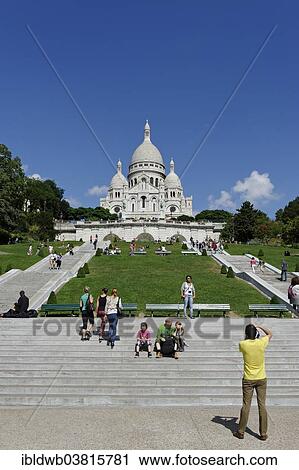 Stock Image - "Sacre-Coeur, Montmartre, Paris, France, Europe". Fotosearch