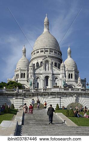 Stock Photograph - "Sacre-Coeur, Montmartre, Paris, Ile-de-France, France, Europe". Fotosearch