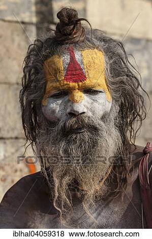 "Sadhu, ascetic, holy man, portrait, Pashupatinath, Kathmandu, Nepal, Asia" View Large Photo Image Stock Photo - "Sadhu, ascetic, holy man, portrait, Pashupatinath, Kathmandu, Nepal, Asia". Fotosearch