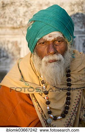 "Sadhu or wandering ascetic with rudraksha beads and a green turban, Rameswaram, Pamban Island, Tamil Nadu, India, Asia" View Large Photo Image Stock Image - "Sadhu or wandering ascetic with rudraksha beads and a green turban, Rameswaram, Pamban Island, Tamil Nadu, India, Asia". Fotosearch