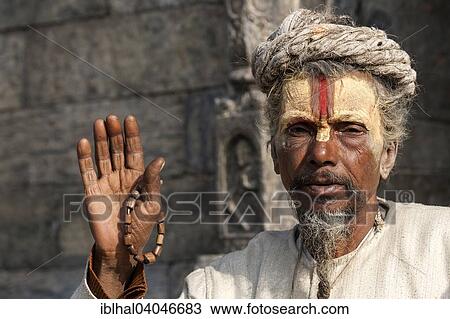 "Sadhu, painted face, portrait, Pashupatinath, Kathmandu, Nepal, Asia" View Large Photo Image Stock Image - "Sadhu, painted face, portrait, Pashupatinath, Kathmandu, Nepal, Asia". Fotosearch