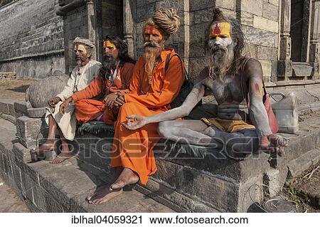 "Sadhus, ascetics, holy men, Pashupatinath, Kathmandu, Nepal, Asia" View Large Photo Image Stock Image - "Sadhus, ascetics, holy men, Pashupatinath, Kathmandu, Nepal, Asia". Fotosearch