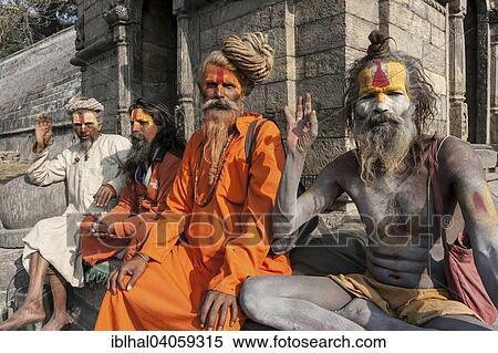 "Sadhus, ascetics, holy men, Pashupatinath, Kathmandu, Nepal, Asia" View Large Photo Image Stock Photography - "Sadhus, ascetics, holy men, Pashupatinath, Kathmandu, Nepal, Asia". Fotosearch