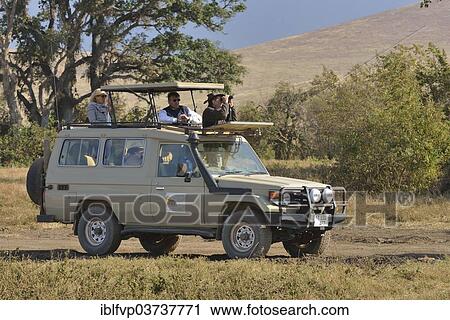 "Safari vehicle travelling in the Ngorongoro Crater, Ngorongoro Conservation Area, Tanzania, Africa" View Large Photo Image Stock Image - "Safari vehicle travelling in the Ngorongoro Crater, Ngorongoro Conservation Area, Tanzania, Africa". Fotosearch