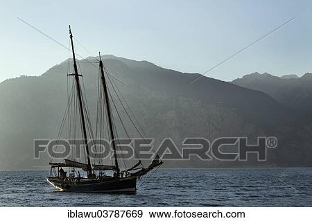 "Sailboat, Lake Garda, Cassone, Malcesine, Italy, Europe" View Large Photo Image Stock Photo - "Sailboat, Lake Garda, Cassone, Malcesine, Italy, Europe". Fotosearch