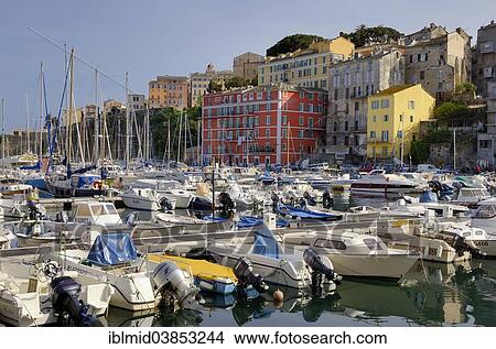 "Sailboats in the Neptune Club Bastiais, marina in the old port, Port de Plaisance or Vieux Port, historic center, Bastia, Haute-Corse, Corsica, France, Europe" View Large Photo Image Picture - "Sailboats in the Neptune Club Bastiais, marina in the old port, Port de Plaisance or Vieux Port, historic center, Bastia, Haute-Corse, Corsica, France, Europe". Fotosearch