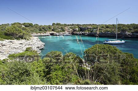 "Sailing boats in the bay, Cala Sa Nau, Mallorca, Majorca, Balearic Islands, Spain, Europe" View Large Photo Image Picture - "Sailing boats in the bay, Cala Sa Nau, Mallorca, Majorca, Balearic Islands, Spain, Europe". Fotosearch