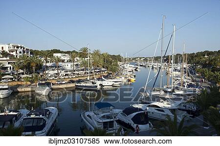 "Sailing boats in the harbour of Cala Llonga, Cala d'Or, Mallorca, Majorca, Balearic Islands, Spain, Europe" View Large Photo Image Stock Photography - "Sailing boats in the harbour of Cala Llonga, Cala d'Or, Mallorca, Majorca, Balearic Islands, Spain, Europe". Fotosearch