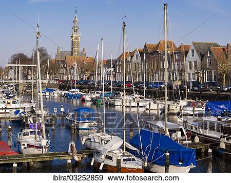 "Sailing boats in the marina, Veere, Walcheren, Zeeland province, The Netherlands, Europe" View Large Photo Image Stock Photo - "Sailing boats in the marina, Veere, Walcheren, Zeeland province, The Netherlands, Europe". Fotosearch