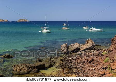 "Sailing boats off the coast, Platja de Cavalleria, Minorca, Balearic Islands, Spain, Europe" View Large Photo Image Stock Photo - "Sailing boats off the coast, Platja de Cavalleria, Minorca, Balearic Islands, Spain, Europe". Fotosearch