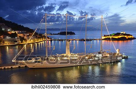 "Sailing yacht msy """"Wind Spirit"""" in the harbour of Kusadasi, Pigeon Island, South Aegean Coast, Turkey, Asia" View Large Photo Image Stock Photo - "Sailing yacht msy """"Wind Spirit"""" in the harbour of Kusadasi, Pigeon Island, South Aegean Coast, Turkey, Asia". Fotosearch
