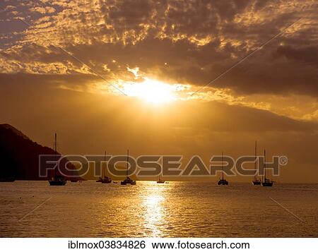 "Sailing yachts at twilight near Rodney Bay, Saint Lucia, Windward Islands, Lesser Antilles, North America" View Large Photo Image Stock Photograph - "Sailing yachts at twilight near Rodney Bay, Saint Lucia, Windward Islands, Lesser Antilles, North America". Fotosearch